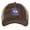 Brown, variant on Wyoming Flag Hat - Distressed State Design - Vintage Cowboy State Trucker Strapback Cap (Brown)