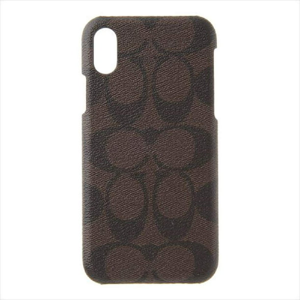 Coach Signature Coated Canvas Phone Case for iPhone Xs/iPhone X (Mahogany)  