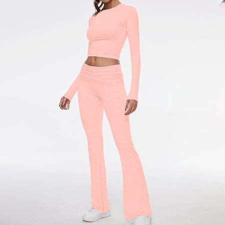 Women s Two Piece Sets Fold Over Flare Pants Set Long Sleeve Cropped Top Casual Outfits Pajamas Sets Womens Winter Apparel Romper for Bride Formal Women Jacket Brides Pants Long Sleeve Pants Suit Women s Two Piece Sets Fold Over Flare Pants Set Long Sleeve Cropped Top Casual Outfits Pajamas Sets Womens Winter Apparel Romper for Bride Formal Women Jacket Brides Pants Long Sleeve Pants Suit