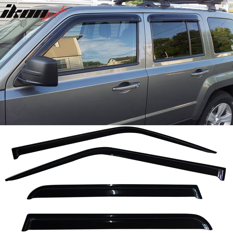 Compatible with 0716 Jeep Patriot Acrylic Window Visors 4Pc Set