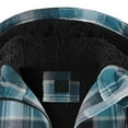 thumbnail image 4 of Purcolt Men's Flannel Jacket with Sherpa Lining, Zip Up Hooded Zip-Up Fleece Plaid Shirt Jacket for Winter Outdoor Coat with Pockets, 4 of 4