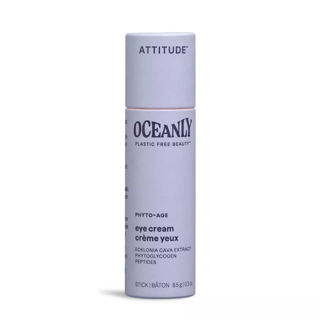 ATTITUDE Oceanly Eye Cream Stick EWG Verificado sin plástico Ingredientes a base de plantas y minerales Productos de belleza veganos y libres de crueldad PHYTO AGE Sin perfume 0.3 onzas