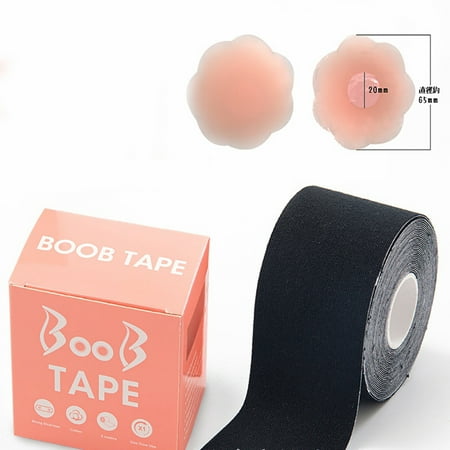 Joefnel Boob Tape - Breast Lift Tape with Silicone Adhesive Bra (2 Pcs) for Large Breasts A-G Cup