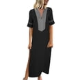 thumbnail image 1 of TIMIFIS Robe Longue Décontractée Sans Manches pour Femmes, Robe Maxi Fendue, Robe d'Invité de Mariage, Robe d'Été Florale, Robe de Plage Décontractée, Robe T-Shirt Décontractée, 1 of 5