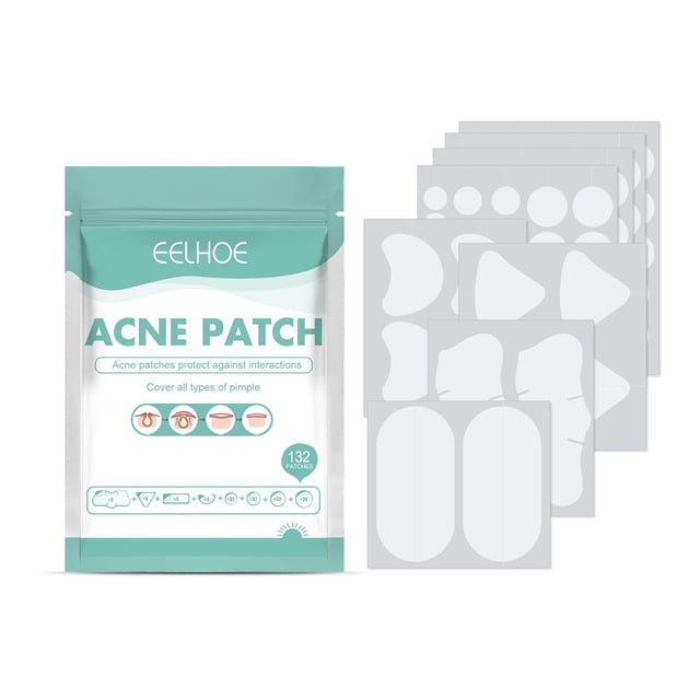 Acne Pimple Patches, 8 Sizes 102 Patches For Large Zit Breakouts, Acne Patches For Face, Chin Or Body, Hydrocolloid Bandages Acne With Tea