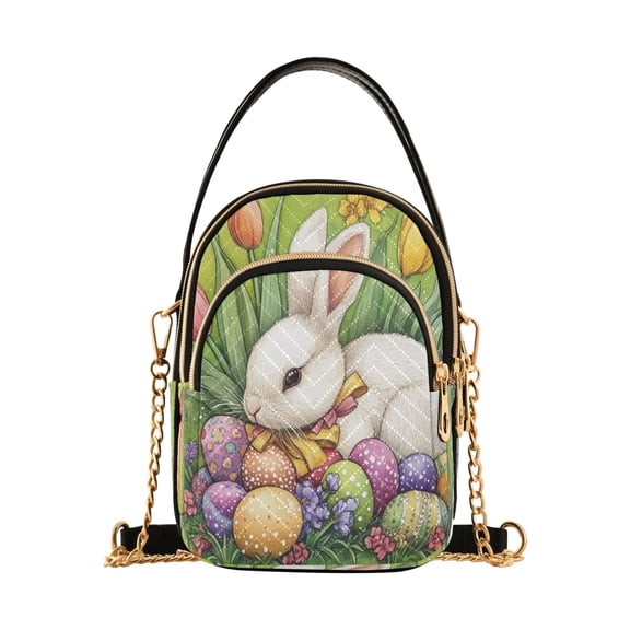 WOBOGO Easter White Bunny Ladies Chain Shoulder Bag Fashion Designer Handbag Versatile Classic Style