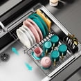 thumbnail image 1 of Urackify Expandable Dish Drying Rack Over The Sink, Adjustable Dish Rack in Sink, Rustproof Dish Drainer for Kitchen Counter, Dish Strainer with Utensil Holder, 1 of 8