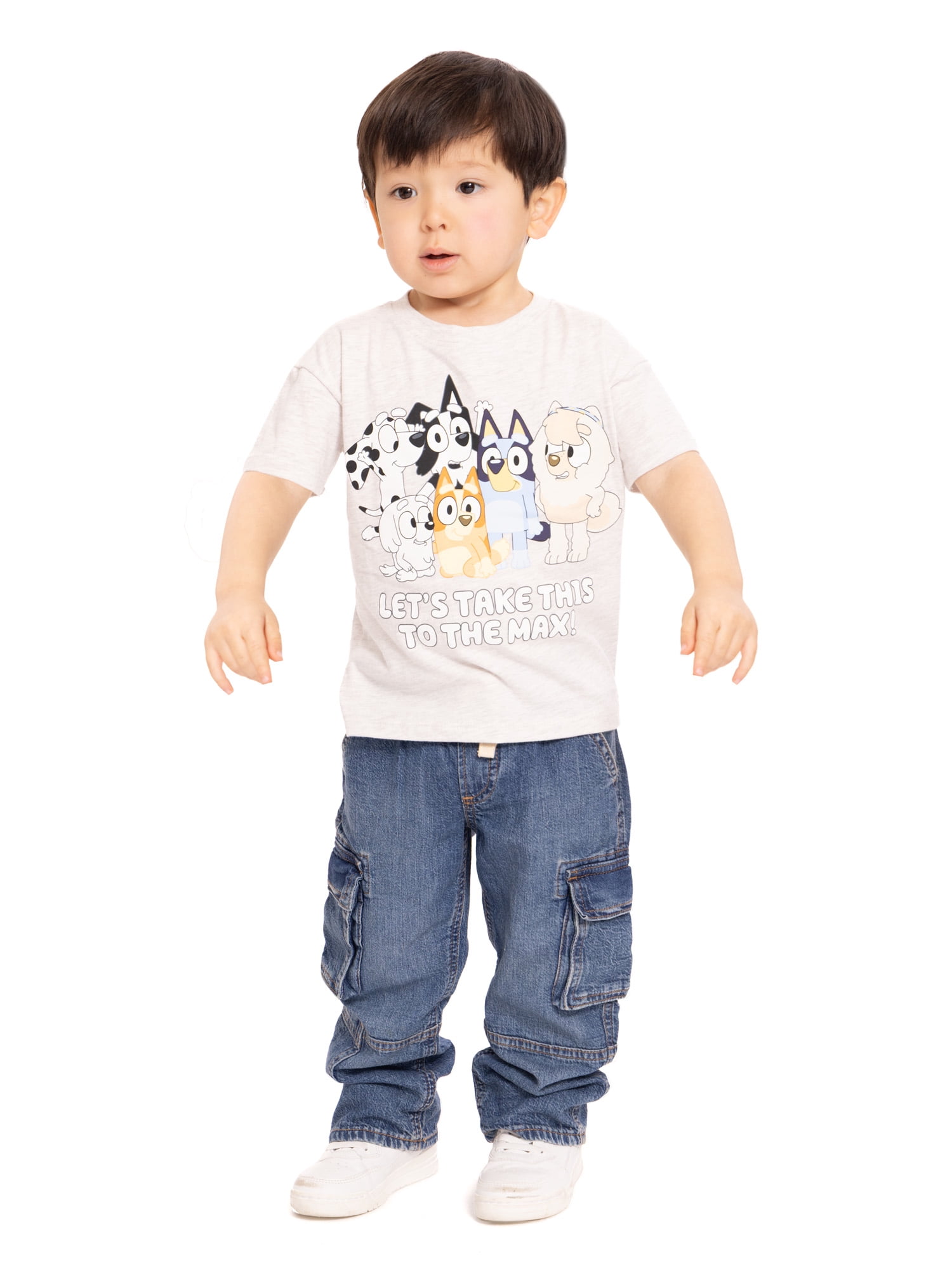 Bluey Toddler Graphic Crewneck Tee with Short Sleeves, Sizes 12M-5T