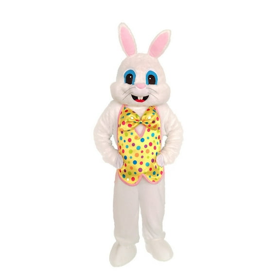 Deluxe Easter Bunny Costume Rabbit Mascot Adult Outfit For Men Women