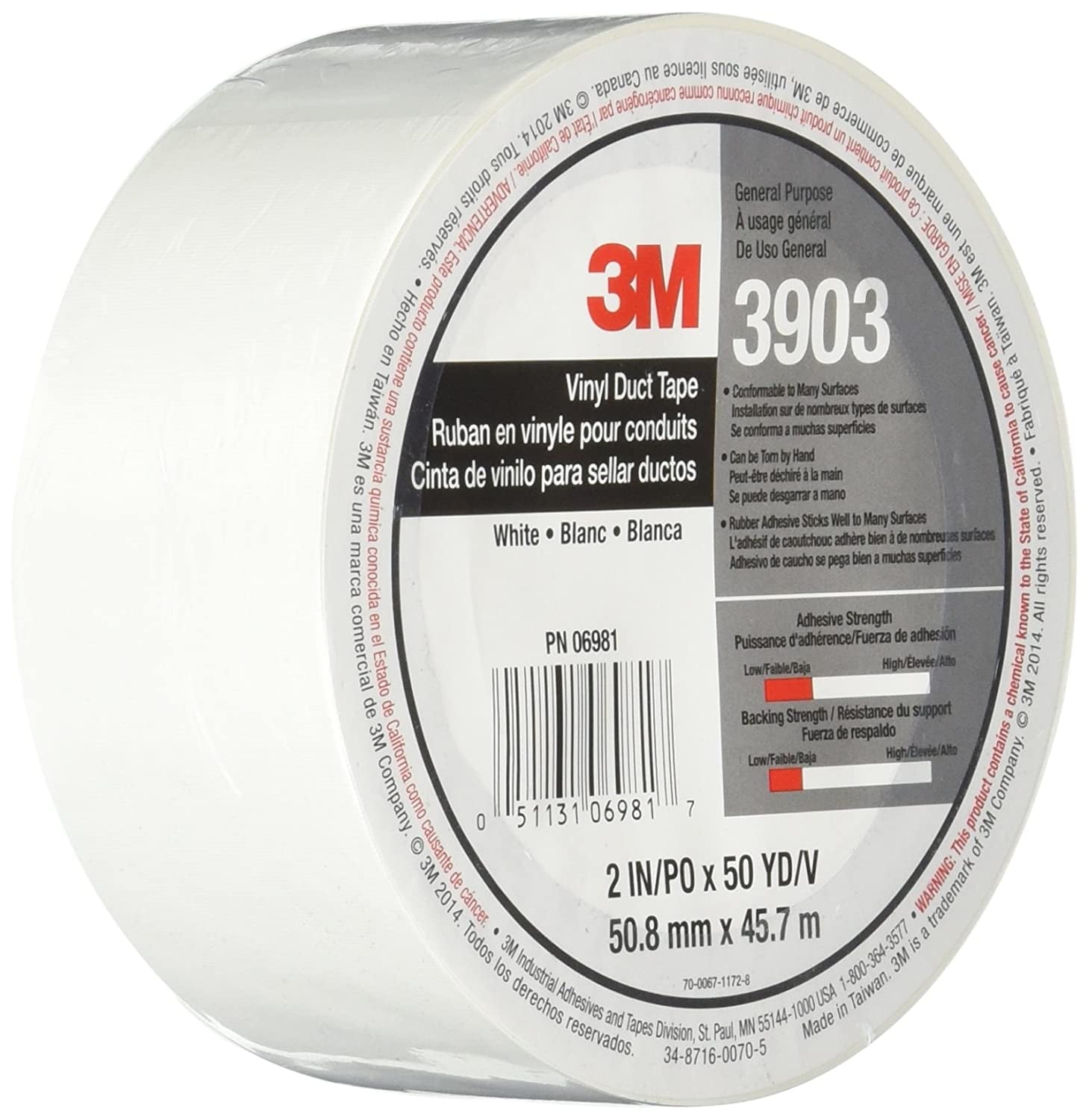 3m 3903 Vinyl Duct Tape 2 X 50 Yds White 3903wh24 Com