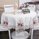 thumbnail image 4 of Mantel de poliéster con estampado de flores elegante, cubierta de mesa bordada, decoración del hogar, 219x219cm, 4 of 8