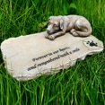 thumbnail image 1 of Estatua conmemorativa para perro XCF adorno de resina piedra conmemorativa para mascota jardín, 1 of 2