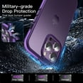 thumbnail image 5 of Casus Frosted Matte Silicone Frame Shockproof Case for Apple iPhone 14 Plus - Purple, 5 of 7
