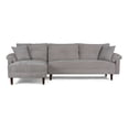 thumbnail image 2 of Sala Modular Sofá Cama Reversible De Velvet Gris Claro Beehive Memory Foam Modelo Aventus, 2 of 8