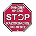 thumbnail image 3 of Fremont Die NCAA Arkansas Razorbacks Team Sign, 12" x 12", Stop Sign, 3 of 3