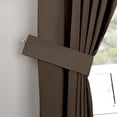 thumbnail image 5 of Zudo Homes Blackout Door Curtains 2 Penels)W44 x L84 7Ft | Plain Printed | Room Darkening Curtain | Thermal Insulated | Curtains For Living Room | Perfect For Home, Office & Hotel | Dark Brown, 5 of 5