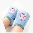 thumbnail image 2 of Fshinging Slipper Crew Socks For Baby Boys Girls Cute Cartoon Animal Print Slip On Comfortable Walking Shoes Size 18-24 Months, 2 of 4