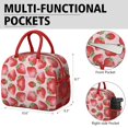 thumbnail image 6 of Reusable Strawberry Lnsulated Lunch Bag for Women & Men-Leakproof Water-Resistant Cooler Tote,Large Capacity(10.6x8.7x6.3in)for Work,Office,Travel,Picnic,Beach., 6 of 7