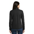 thumbnail image 2 of Port Authority Ladies Pinpoint Mesh 1/2 Zip -M (Black), 2 of 6