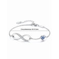 thumbnail image 5 of Pulsera Xtellar Plata Mujer Fina Amor Infinito Corazones Ajustable Color Plateado, 5 of 5