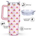 thumbnail image 3 of 40oz Cute Watermelon Pattern Stainless Steel Flip Straw Tumbler Spill Proof Travel Cup Double Wall Vacuum Insulated Coffee Mug with Top Handle, 3 of 6