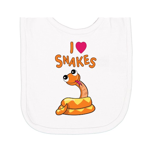 Inktastic I Love Snakes Newborn Bib