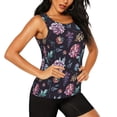 thumbnail image 2 of Balery Roses Flowers Camiseta sin mangas estampada ligera para mujer, tops de entrenamiento sin mangas, camisetas de yoga transpirables de secado rápido.-Medium, 2 of 7