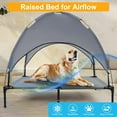 thumbnail image 5 of 48'' Outdoor Elevated Dog Bed with Canopy, Raised Dogs Bed with Six Support Feet, Breathable Cooling Dog Cot Beds Medium Large Size Dogs, Outdoor Pet Hammock Beds, Pet Beds with 4 Ice Pack(X-Large), 5 of 9