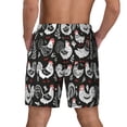 thumbnail image 4 of Uemuo Laying Hens And Roosters Pattern Mens Swim Trunks Quick Dry Board Shorts with Mesh Lining, Stretch Beach Shorts Quick Dry No-Chafing Board Shorts-Small, 4 of 9