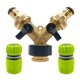 thumbnail image 3 of Divisor de manguera de jardín, conector de manguera de 2 vías, profesional, premium, portátil, en forma de Y, práctico y resistente, reemplaza, 3 of 9