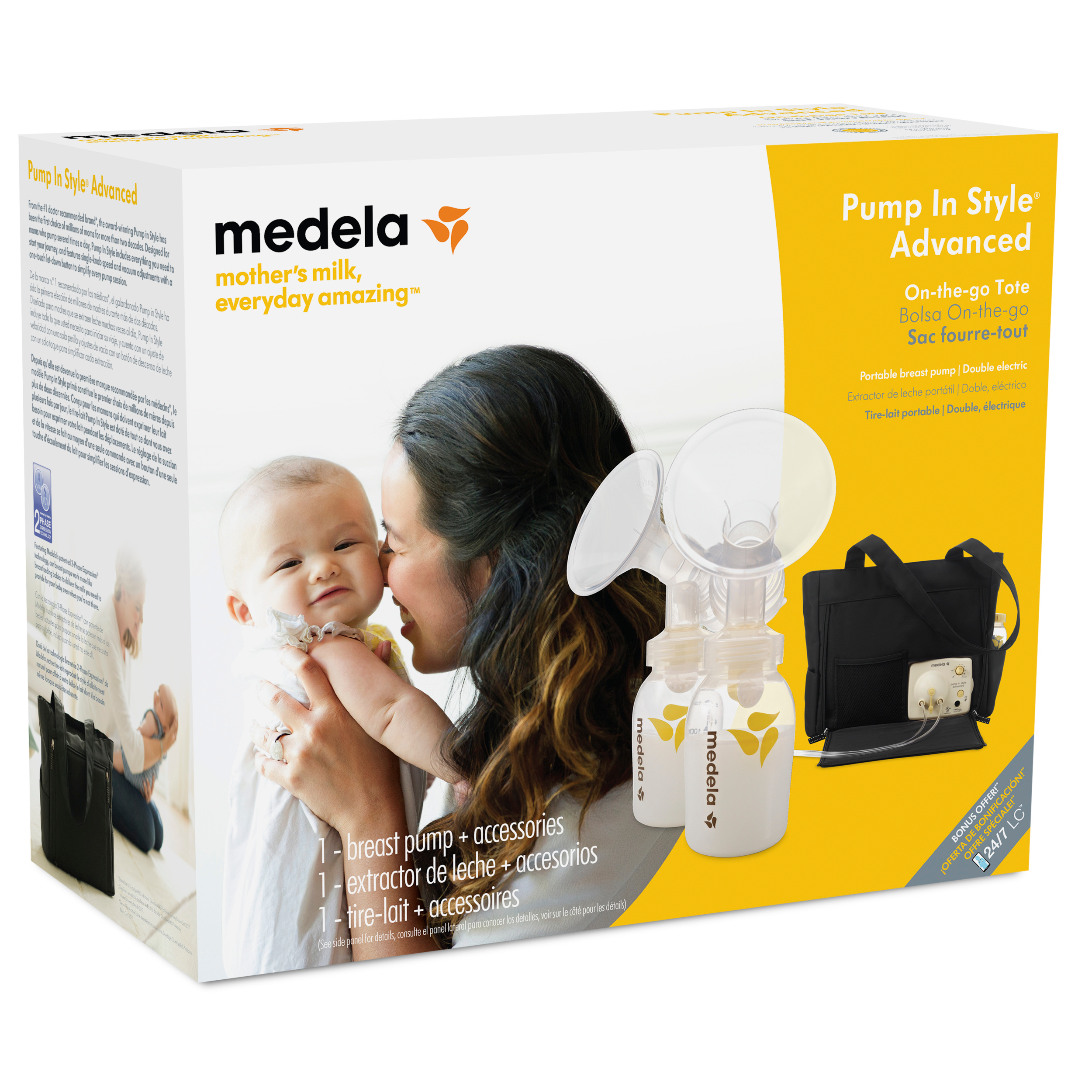 Medela Pump In Style Advanced Breast Pump with On-the-go Tote with International Adapter - image 3 of 9