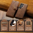 thumbnail image 3 of for Samsung Galaxy S21 Ultra Case Detachable 2 in 1 Wallet Case with RFID Blocking Card Holder, 2 in 1 Removable PU Leather Flip Folio Kickstand Magnetic Clasp Shockproof Phone Cover,Brown, 3 of 8