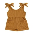 thumbnail image 1 of Toddler Baby Boys Girls Ribbed Sleeveless Tank Romper Infant Jumpsuit Shorts Outfits, 1 of 7