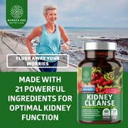 N1N Premium Kidney Cleanse [21 Potent Herbs] for Urinary Tract & Bladder Control, Natural Kidney Support with Cranberry Extract, Astragalus and Uva Ursi Leaf, 60 Veg Caps