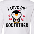 thumbnail image 4 of Inktastic I Love My Godfather with Cute Penguin and Hearts Long Sleeve Youth T-Shirt, 4 of 5
