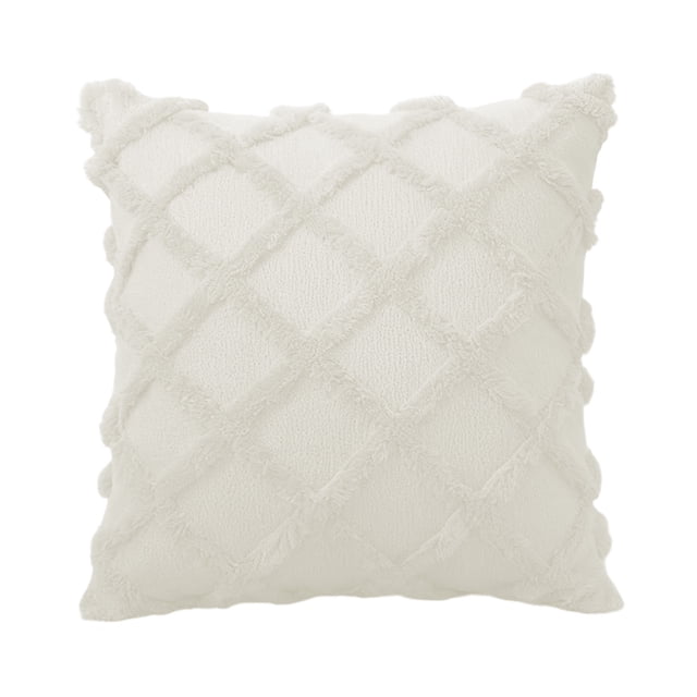 Sofa Cushion Covers,Scandinavian Fluff Long Striped Pillowcase, Geometric Winter Sofa Backrest Cover