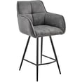 thumbnail image 2 of Home Square 26" Bar Stool in Charcoal Fabric and Black Finish - Set of 2, 2 of 9
