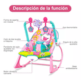thumbnail image 2 of Silla Vibradora Mecedora De Bebe Musical Con Juegos Rosa, 2 of 5