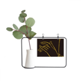 thumbnail image 1 of Culture Black Yellow Hand Metal Picture Frame Cerac Vase Decor, 1 of 2