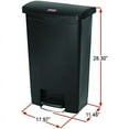 thumbnail image 5 of "Rubbermaid Commercial Products - 1883458 Streamline Slim Step-On Plastic Trash Garbage Can, 13 Gallon, Beige", 5 of 7
