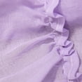 thumbnail image 2 of Lavender Purple Sheer Ruffled Window Valance, Rod Pocket Light Filtering Curtain Topper, Sheer Voile Window Treatment for Living Room Bedroom Kitchen Nursery, 2 of 5