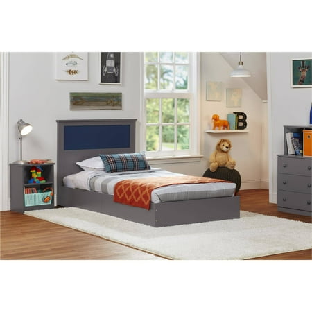 Cottage Way Bed Headboard - Ameriwood Home Skyler Twin Bed with Reversible Headboard, Multiple Colors