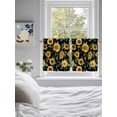 thumbnail image 3 of Sunflower Watercolor 2 Panel Kitchen Curtains for Small Windows, Spring Botanical Garden Flowers Bathroom Tier Curtain, Short Window Treatment for Bedroom/Living Room 55"x36", 3 of 6