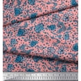 thumbnail image 3 of Soimoi Cotton Jersey Fabric Floral & Leopard Animal Skin Print Fabric by The Yard 58 Inch Wide, 3 of 3