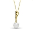 thumbnail image 7 of Cate & Chloe Gabrielle 18k Yellow Gold Plated Shell Pearl Necklace with Swarovski Crystals for Women, 7 of 7