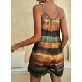 thumbnail image 2 of ZOELNIC Womens Summer Casual Print Sleeveless Rompers Loose Spaghetti Strap Shorts Jumpsuit with Pockets, S, 2 of 5