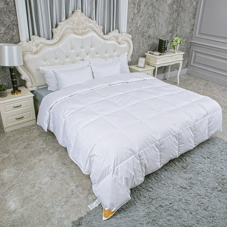 Puredown Lightweight White Goose Down Fiber Comforter ...