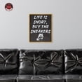 thumbnail image 3 of Buy The Sneakers Canvas Wall Art by Notoriart, Gold Floater Frame, 17.5" x 21.5", 3 of 7