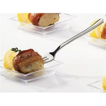 WNA Reflections Petites Tasting Fork Silver, 4.2" Length, #6 Polystyrene | 400/Case