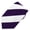 Purple White, variant on Men's 1-Inch College Stripe Woven 2.75 inch Width Slim Neck Tie - Red Navy